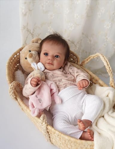 Muñeca bebé reborn realista 19 pulgadas cuerpo de tela miniatura 6