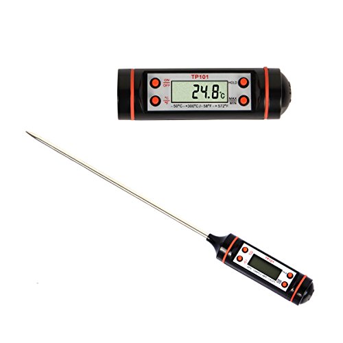 Prochive cucina termometri, Habor digitale con termometro da cucina con lettura istantanea, sonda lunga, schermo LCD, anti-corrosione, migliore per cibo, carne, grill, barbecue, latte e bagno d' acqua