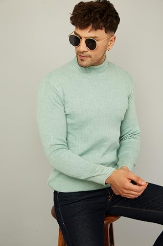 Image of Kvetoo Men High Neck Full Sleeve Winter Woolen Sweater