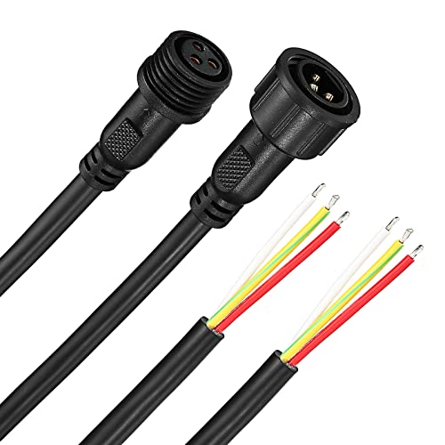 PATIKIL 3�R�A 3�s�� �h���R�l�N�^ 18AWG �I�X ���X LED�R�l�N�^ 10�y�A IP65 50 cm�P�[�u�� LED�X�g���b�v���C�g�p �u���b�N