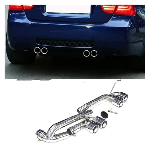 Embout d'échappement en carbone pour BMW E90 E92 look M3 au fini argent premium - 2