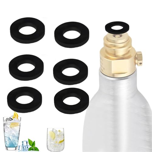 Qiuming 6 Pezzi Guarnizione Ad Anello Di Tenuta Co2 Bottle Guarnizioni Di Ricambio Per Cilindri C02 Per Sodastream Co2 Bottiglia Casa Ugello Riparazio