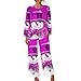 Womens Christmas Pajama Sets Long Sleeve Printed Crew Neck Shirts Pants Sleepwear Suit Fashion Comfy Festival Pajama Hot Pink