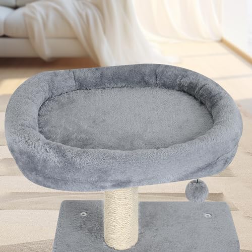 HUITREE Torre de árvore para gatos de 114 cm com condomínio para gatos em ambientes internos, centro