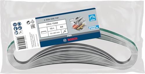 Bosch Professional 2608608Y47 SchleifbandY580 für Edelstahl K60 13x457mm, 60 (Packung mit 2)