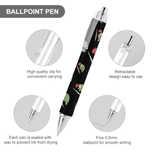Stylos à bille rétractables pointe fine 0,5 mm Turtles contre les bavures - 3