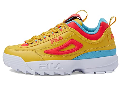 Fila Disruptor II Premium (Big Kid) Lemon/Diva Pink/Bluefish 5 Big Kid M4