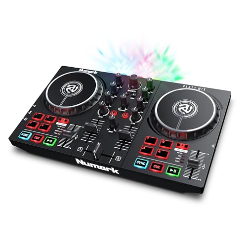 Numark Party Mix II DJ Controller with Lights, 2 Decks,