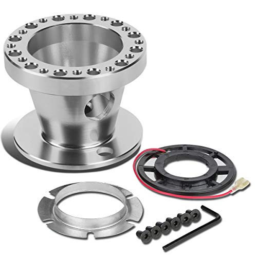 Auto Dynasty Steering Wheel 6-Hole Hub Adaptor Kit Compatible with Camry/Corolla / 4Runner / MR2 / tC/xB, Aluminum, Silver