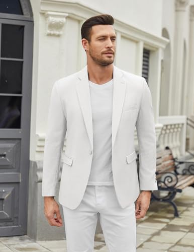 Image of COOFANDY Men's Casual Blazer One Button Sport Coat Slim Fit Lightweight Suit Blazer Jacket