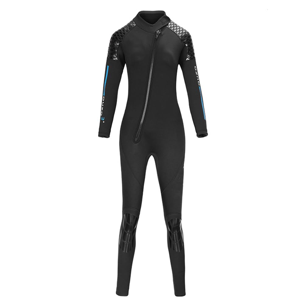 Muta in Neoprene da 3mm per Uomo & Donna - Protezione Solare - Muta Monopezzo da Sub con Zip Frontale Stretch Neoprene Wetsuit Termica Lunghezza Completa per Surf Snorkeling Nuoto
