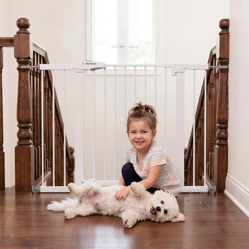 Image of Mumeasy Baby Gate for Stairs, 29.7-46 inch Walk Through Dog Gate Indoor