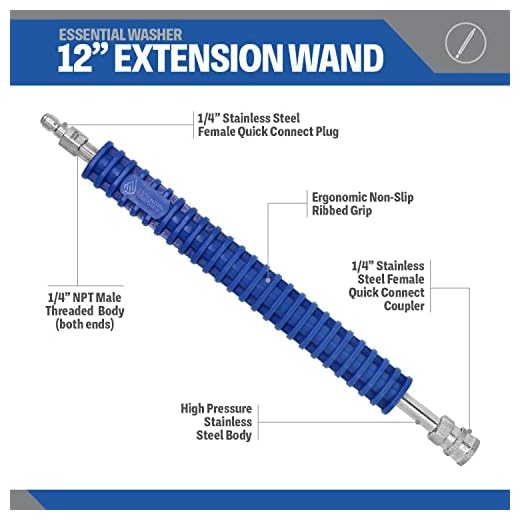 12" Stainless Steel Pressure Washer Extension Wand