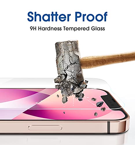 Image of amFiIm OneTouch for iPhone 13 Mini Screen Protector 5.4 inch Tempered Glass | Auto-Alignment, 30s Install, Bubble Free, 9H Hardness, Scratch & Drop Protection, HD Clear, Case Friendly, 2 Pack (13M-5.4'')