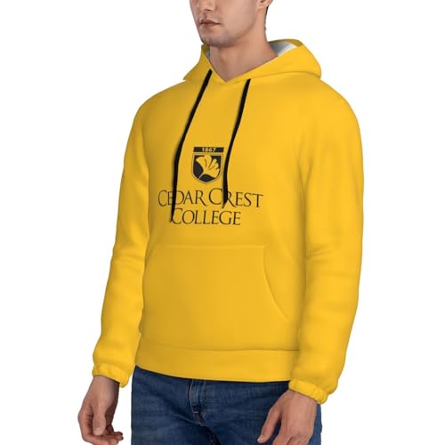 Cedar Crest College Logo Men'S Hooded Fleece Sweatshirt Comfortable Men'S T-Shirt4