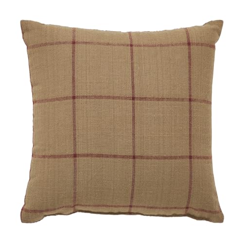 VHC-Brands-Connell-Patchwork-Pillow-6×6-Cotton-Pillow-With-Polyester-Pillow-Fill-Decorative-Throw-Pillow-Connell-Collection-Square-6×6-Burgundy VHC Brands Connell Patchwork Pillow 6×6 Cotton Pillow With Polyester Pillow Fill Decorative Throw Pillow Connell Collection Square 6×6 Burgundy