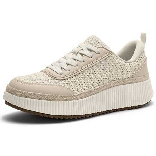 Women Espadrille Platform Sneakers Chunky Fashion Casual Shoes for Women Comfortable Walking Sneakers