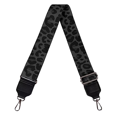 Image of Halloween Handbag Strap Canvas Purse Strap Colorful Bat Black Shoulder Strap Multicolor Bats Replacement Strap
