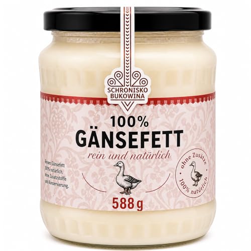 SCHRONISKO BUKOWINA Gänseschmalz 100% Gänsefett Fest 588g