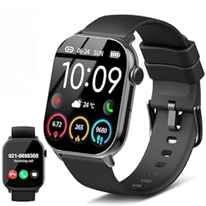 Smartwatch Herren Damen, 1, 96" HD Smartwatch Damen mit Telefonfunktion, Smart Watch Fitnessuhr 113+ Sportmodi, IP68 Wasserdicht, Sportuhr mit Herzfrequenz Schlafmonitor Schrittzähler, für Android iOS