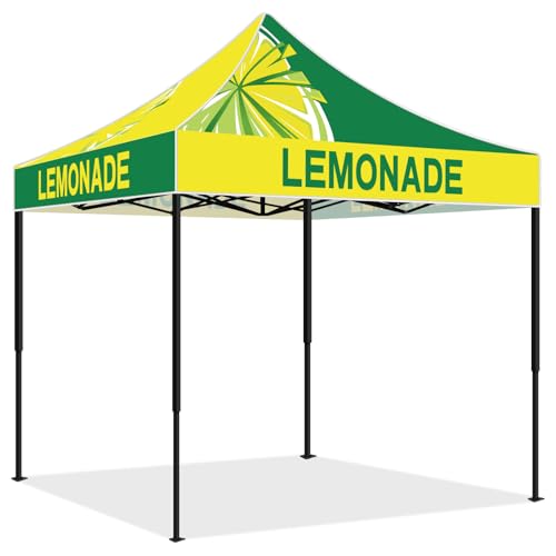 Oudain 10x10 Lemonade Themed Pop up Canopy Tent Commercial...