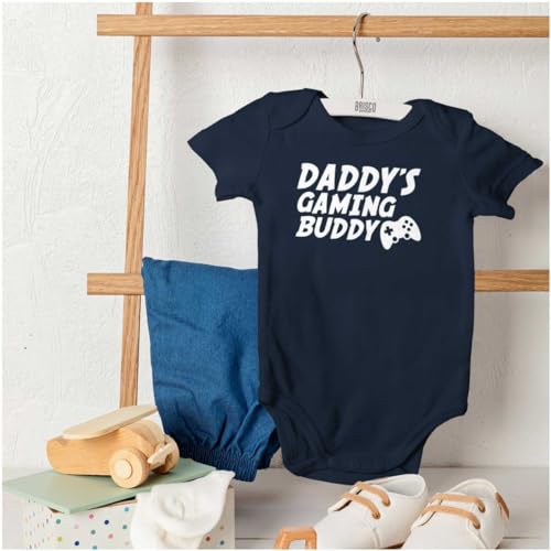 Brisco Brands Cute Daddy's Gaming Buddy Gamer Dad Baby Romper Boys or Girls4