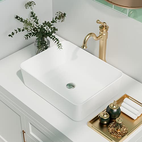 DeerValley DV-1V031 Ally Ceramic Rectangular White Bathroom Vessel Sink DeerValley DV-1V031 Ally Ceramic Rectangular White Bathroom Vessel Sink