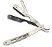 Classic Samurai CS-102 Stainless Steel Professional Barber Straight Edge Razor with 100 Lord Single Edge Razor Blades (Silver Metal)