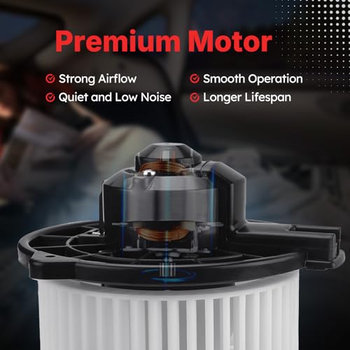 Image of 700060 HVAC Heater Blower Motor Assembly with Fan Cage for 2000 2001 2002 2003 2004 2005 2006 Tundra Pickup Replaces# 615-58482, 871030C010, TO3126113