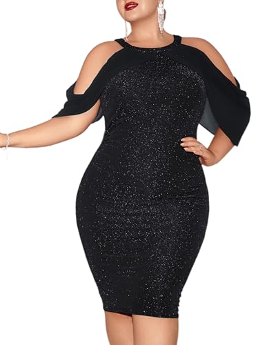 Hanna Nikole Kleider Damen Festlich Glitzer Kleid Abendkleider GroßE...