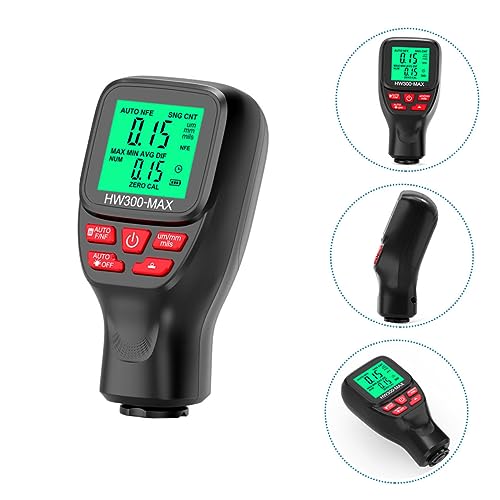 Medidor digital de espesor OUNONA para recubrimientos automotrices, diseño portátil con retroiluminación y ligero, uso multipropósito en carpintería y reparación automotriz, mediciones precisas miniatura 2