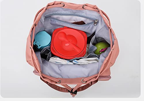 Image of SwooK Small Handy Mini Mummy mommy Babies baby Diaper Bag BagPack Backpack Multi-Function Baby Diaper Backpack Nappy Bags Mom Dad Small Mini Travel Backpack Large Capacity Baby diaper Bag Bags (235- Aqua)