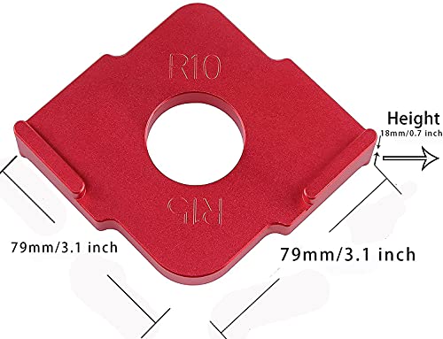 3Pcs Radius Jig Router Templates, R5 R10 R15 R20 R25 R30,3Pcs Aluminum Alloy Corner Radius Quick-Jig Router Bit Templates, Woodworking Semicircle Position #TOP6