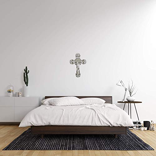 Needzo Saint Benedict Crucifix Stone Finish Wall Cross Catholic Home Decor, 10.5 Inch - Image 4