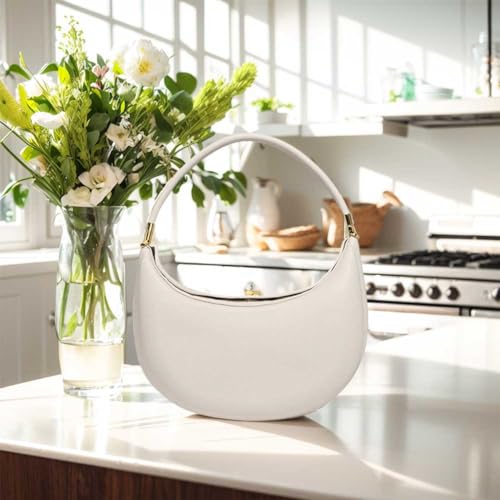 Crescent Crossbody Bag, Shoulder Moon Bags for Women, Underarm Small Purse with Magnetic Buckle3