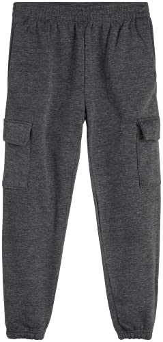 Quad Seven Boys' Fleece Jogger Set - 4 Piece Basic Solid Pullover Hoodie And Sweatpants (Size: 8-18), Size 16/18, Navy/Charcoal #TOP6