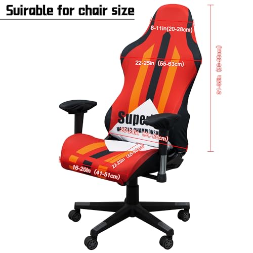 Image of Gaming Chair Covers (No Chair),Office Computer Chair Cover,Jacquard Stretch Prevent Cat Scratching Computer Chair Slipcovers,for Gamer Computer Chair Replacement Protector Cover,Superhero Red
