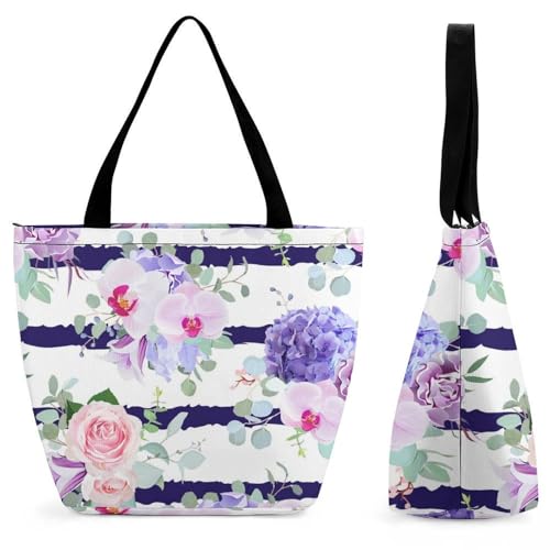 Sac à main Rose Violette pour femme grand sac cabas de shopping et voyage