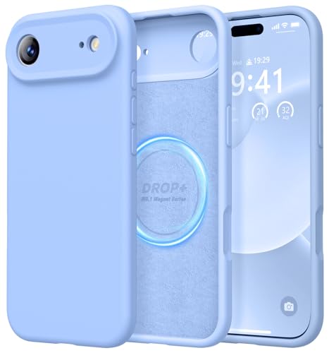 Image of LOVE 3000 Designed for iPhone Air Case, Premium Silicone [Compatible with Magsafe][Soft Anti-Scratch Microfiber Lining] Shockproof Protective Phone Case for Men Women 6.5 inch, Light Blue