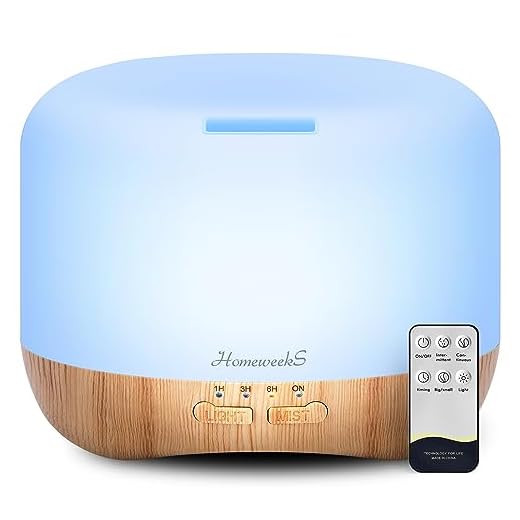 Homeweeks Essential Oil Diffuser for Room Aromatherapy Scent Diffuser