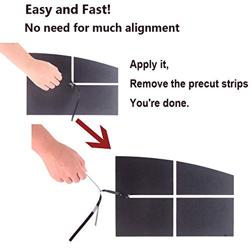 Sanfurney Magnetic Garage Door Windows Panes Arch Style Pre-Cut Faux Fake Decorative Window Decals 32 Pack for 2 car Garage Kit
