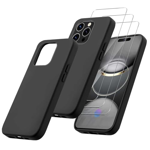 4 in 1 Cover Compatibile con Oukitel P1 6.7 e 3 Pezzi Vetro Temperato Pellicola Protettiva Morbido Custodia Protettivo Protezione Case silicone tpu nero