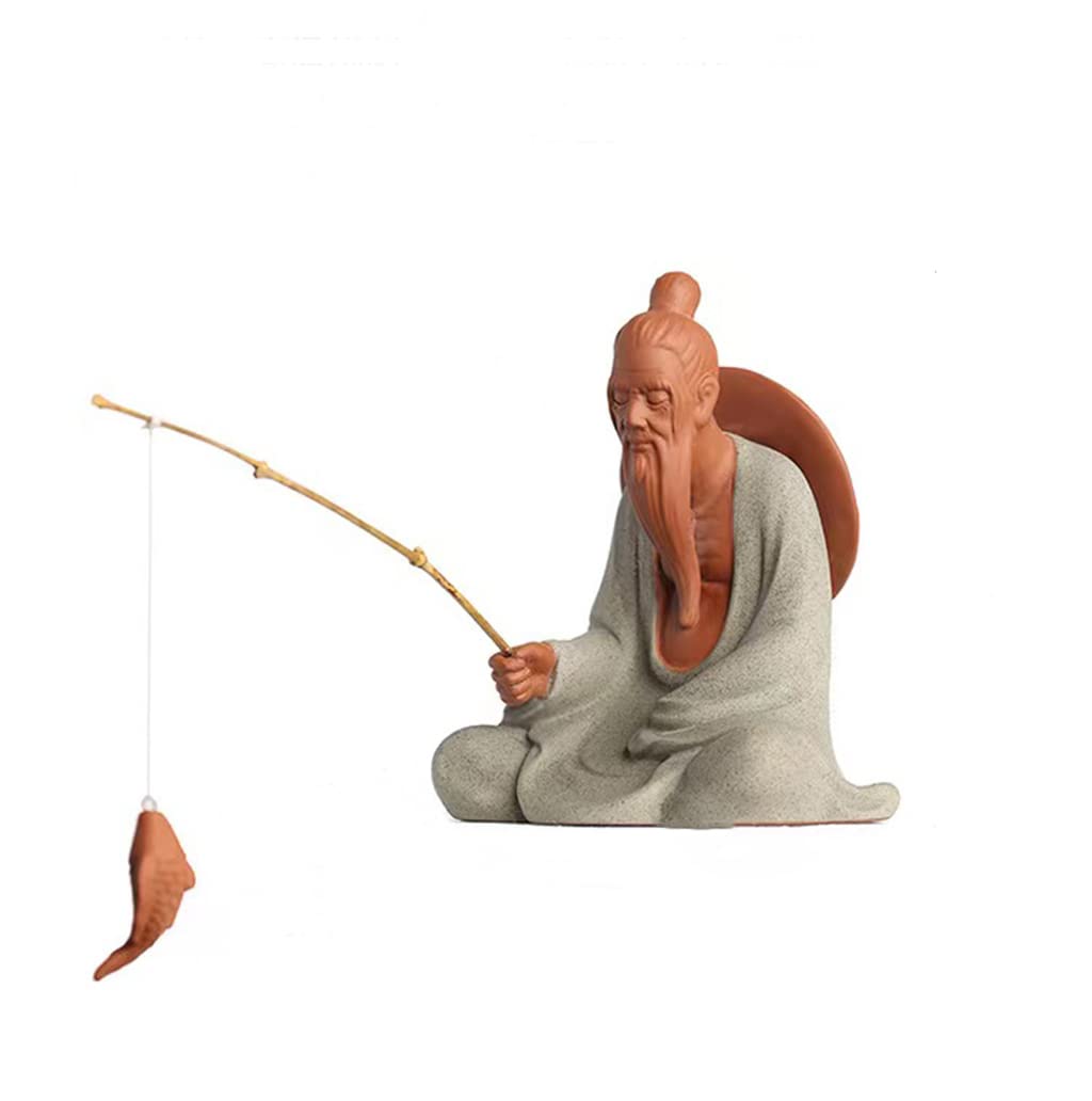 Amazon.co.jp: 太公望の魚釣り おもしろい 置物 オブジェ 開運 仕事運