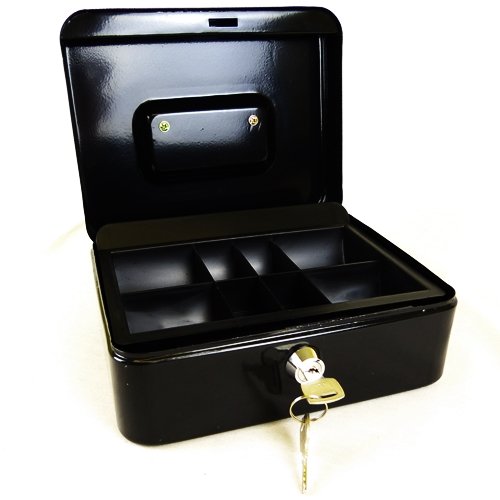 Buy Hyfive® Petty Cash Box 8" 200mm Supplied With 2 Keys and Removable