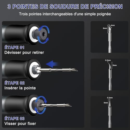 Fer à souder de précision HYCHIKA 200-450 degrés avec support stable - 6