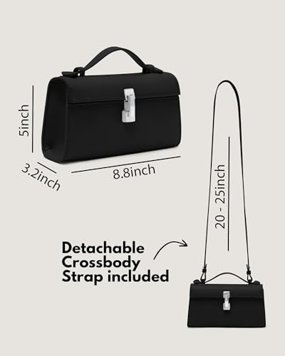 Image of Clutch Purses for Women - Small Purse Top Handle - Evening Bag - Adjustable Crossbody Handbag - Trendy PU Leather
