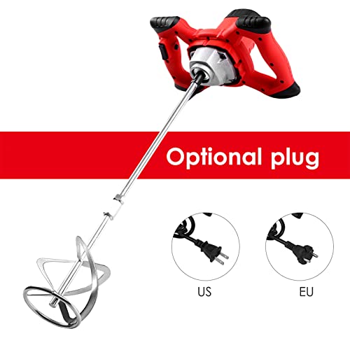 Xixian 2100W Electric Cement Mixer Stirrer Heavy Duty 6-Speed Regulation Handheld S-Type Concrete Mixer For Mortars Paint Mud Grout #TOP6