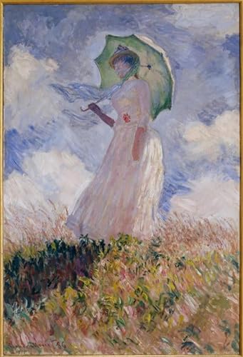 Tableaux Toile Femme au parasol Claude Monet déco murale 60x90
