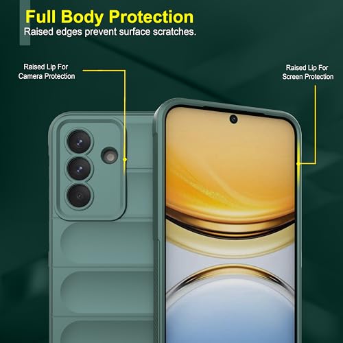 Image of Zapcase Back Case Cover for Samsung Galaxy A37 5G | Compatible for Samsung Galaxy A37 5G Back Cover | Liquid Silicon Magic Case with Camera Protection | Dark Green