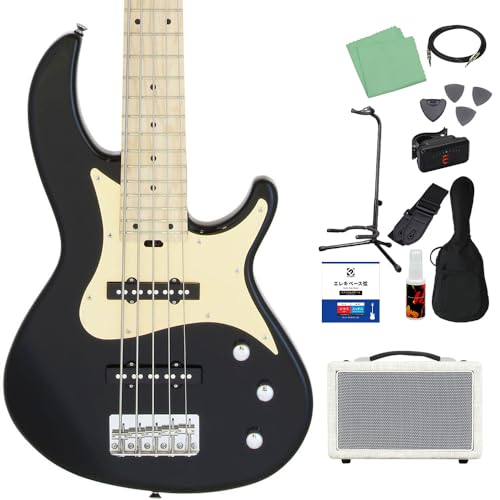AriaProII RSB-618/5 BK 5弦ベース初心者12点セット【島村楽器で一番売れてるベースアンプ付】 ジャズベースタイプ アリアプロ2